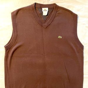 Lacoste Cotton Sweater Vest - Medium